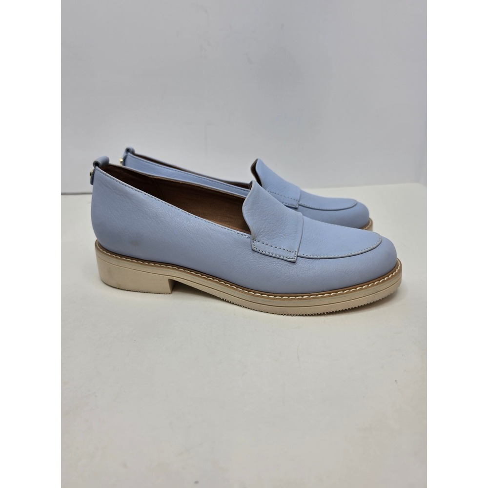 Naturalizer Taylin Loafers Size 7 W Blue Leather office casual preppy
